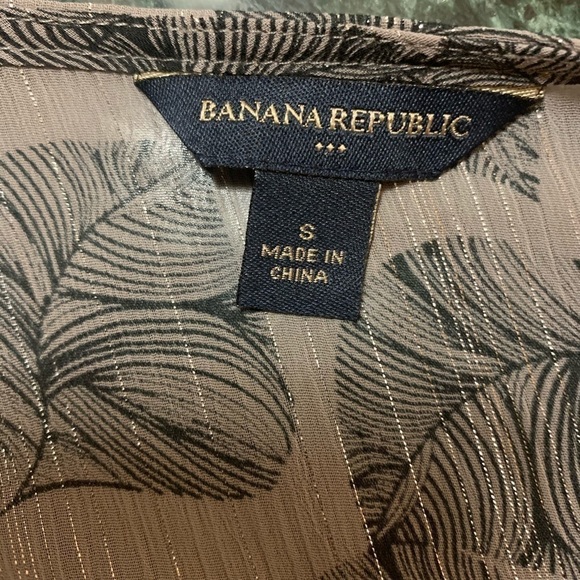 Banana Republic black/taupe blouse, size S - Picture 2 of 5